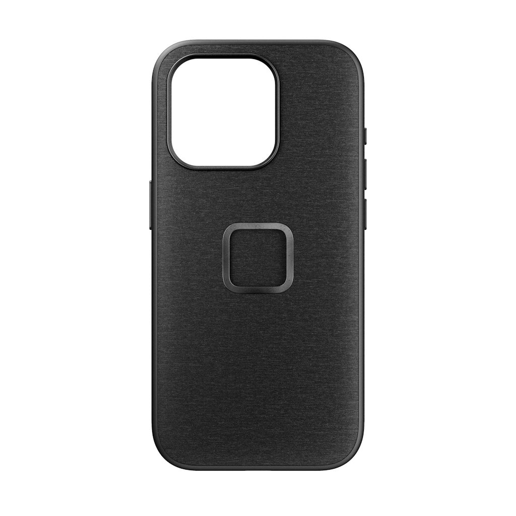 (image), A charcoal colored Everyday case for iPhone 15 ProMax with magnetic lock, M-MC-BL-CH-2